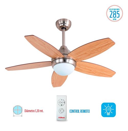 VENTILADOR DE TECHO LILIANA VTHM315R 48" 80W