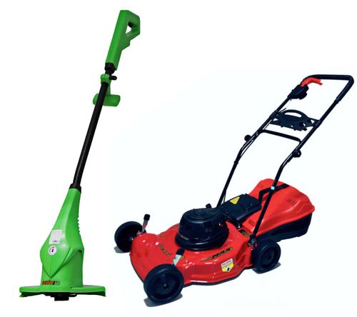 CORTADORA DE CESPED PETRI MAX 1,5 HP + BORDEADORA INDELPLAS