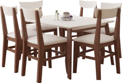 JUEGO DE COMEDOR INMACOL MEDITERRANEO MIEL BLANCO
