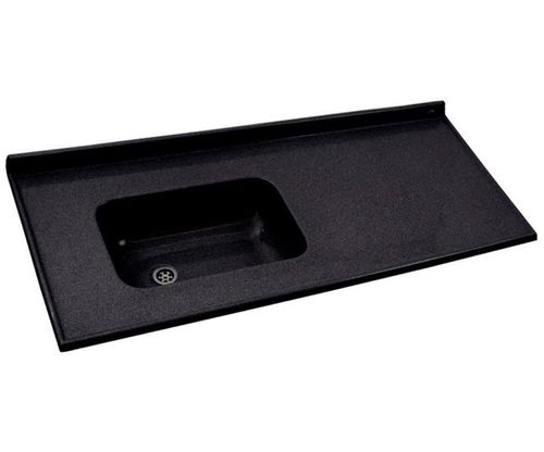 MESADA DURAFORT CON BACHA 1.20 X 0.60 NEGRO