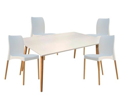 COMBO SIT MOBILI MESA RECTANGULAR A. 1041 + 4 SILLAS