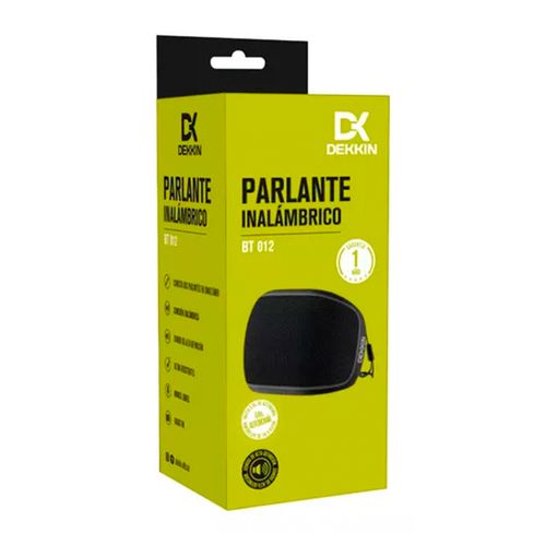 PARLANTE BT 012 BLUETOOTH DEKKIN NEGRO