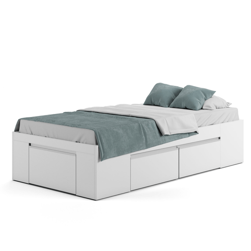 CAMA FLEX PARA COLCHON 1 PLAZA BLANCA PERGAMINO MUEBLES