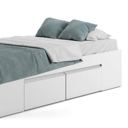 CAMA FLEX PARA COLCHON 1 PLAZA BLANCA PERGAMINO MUEBLES