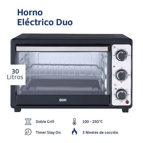 HORNO BGH BHE30M23N 30 LTS NEGRO  ELECTRICO