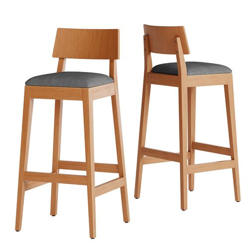 BANQUETA LACAR CASTAÑO PERGAMINO MUEBLES