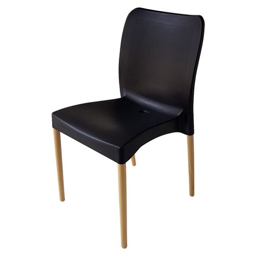 COMBO SIT MOBILI MESA RECTANGULAR KAUNAS + 4 SILLAS MARA NEGRO