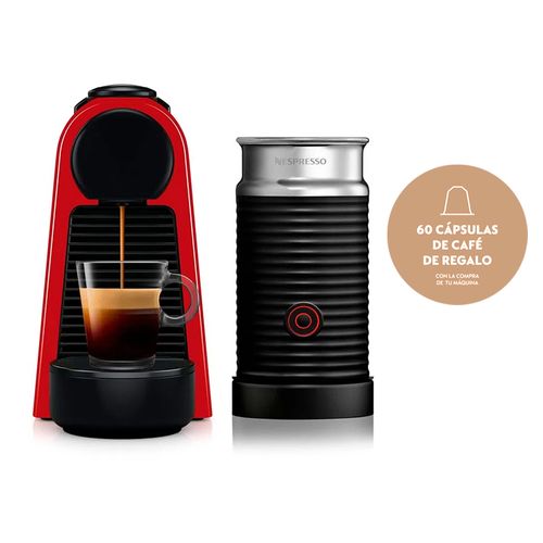 CAFETERA NESPRESSO ESSENZA MINI RED + AEROCCINO