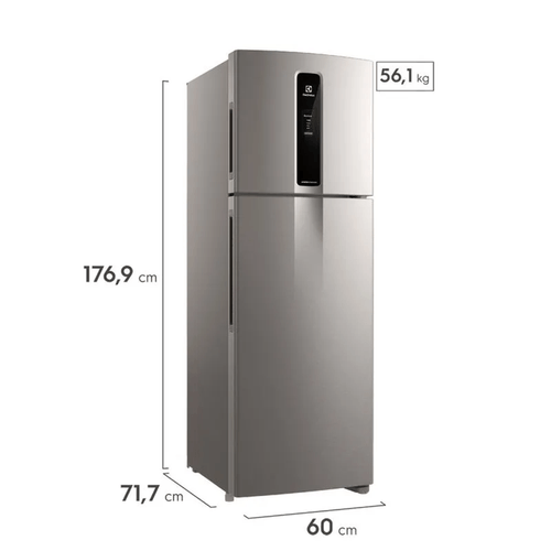 HELADERA ELECTROLUX IF43S PLATA NO FROST INVERTER 408LT