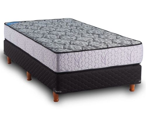 CONJUNTO SOMMIER TOPACIO ESMERALDA 0.90 x 1.90 ESPUMA