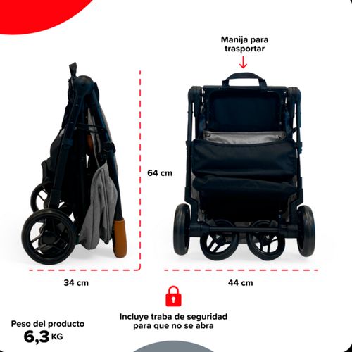 COCHE DE PASEO BEBESIT TFLEX 1321-A GRIS