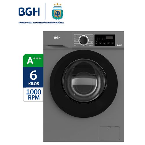 LAVARROPAS BGH BWFE06S24AR 6 KG CARGA FRONTAL SILVER INVERTER