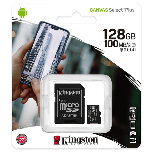 MEMORIA KINGSTON 128GB CON ADAPTADOR C10 UHS-I