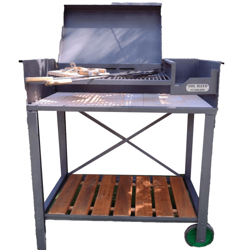 PARRILLA A LEÑA SOL DE MAYO CON TAPA