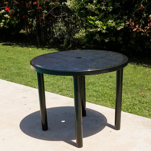 MESA PLASTICA NR CIRCULAR NEGRA