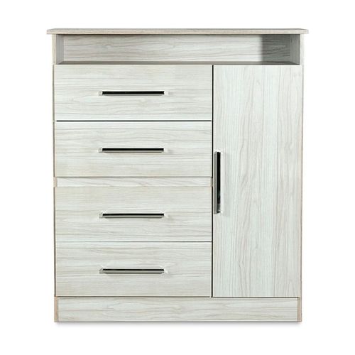 COMODA MUEBLES MAXIMO FORTALEZA 1P 4 CAJONES MARFIL