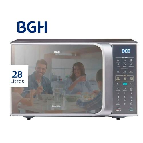 MICROONDAS BGH B228DS20I DIGITAL 28 LTS SILVER