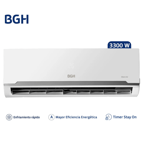 AIRE ACONDICIONADO BGH SPLIT 3300W F/C BS35WCAT_V2 SILENT