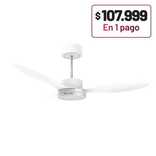 VENTILADOR DE TECHO INDELPLAS IVT47-01P 47" 30W BLANCO C/PLAFON