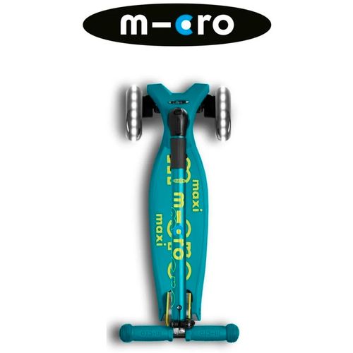 MONOPATIN MICRO MAXI DELUXE LED PETROL GREEN