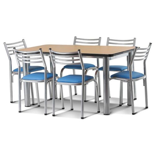 JUEGO DE COMEDOR AIMARETTI DENVER 1.40 + 6 SILLAS