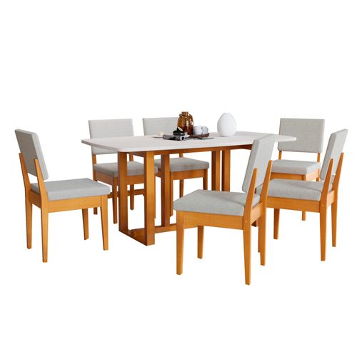 COMBO MESA FILADELFIA 1.70 M + 6 SILLAS MIAMI + BAHIUT SUECIA