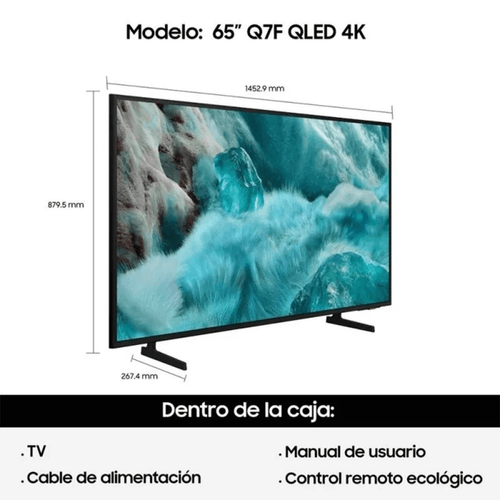 SMART TV SAMSUNG 65" LED QN65Q7FAAGCZB QLED 4K