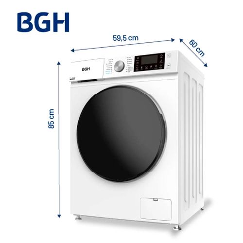 LAVARROPAS BGH BWFS09W25AR 9 KG CARGA FRONTAL BLANCO INVERTER
